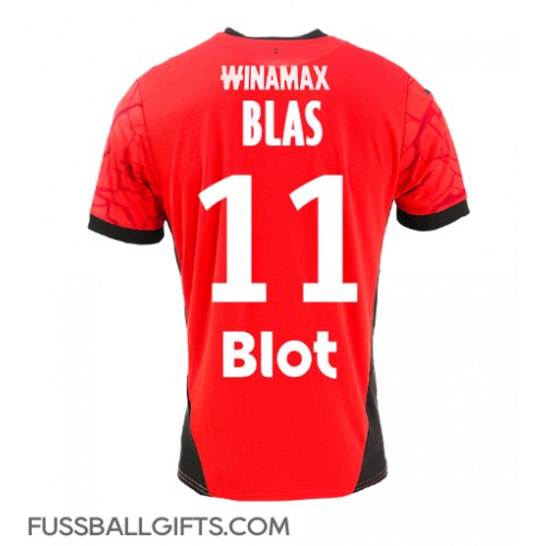 Stade Rennais Ludovic Blas #11 Fußballbekleidung Heimtrikot 2024-25 Kurzarm